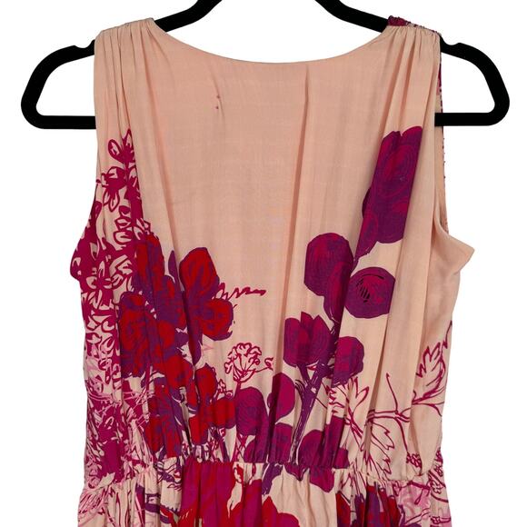 Roopa Pemmaraju The Peela‎ Silk V-Neckline Maxi Gown Dress Multicolor Size Small - Picture 10 of 16